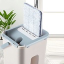 Vadrouille Balai de Nettoyage Pliable avec Seau MOP