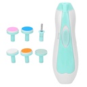 Lime à Ongles Électrique Bleu Pour Bébé – 6 Têtes Interchangeables – Lumière LED 