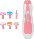 Lime à Ongles Électrique Rose Pour Bébé – 6 Têtes Interchangeables – Lumière LED 