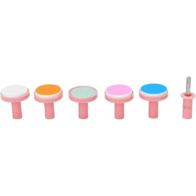Lime à Ongles Électrique Rose Pour Bébé – 6 Têtes Interchangeables – Lumière LED 