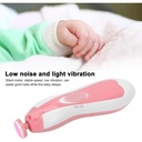 Lime à Ongles Électrique Rose Pour Bébé – 6 Têtes Interchangeables – Lumière LED 