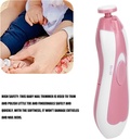 Lime à Ongles Électrique Rose Pour Bébé – 6 Têtes Interchangeables – Lumière LED 