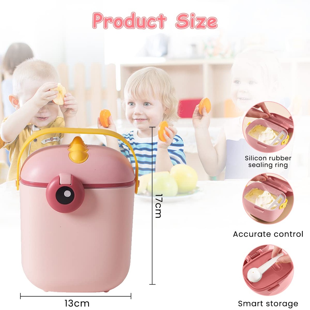 Boîte Alimentaire  Sans BPA – Motif Dinosaure Rose