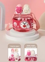 Gourde Enfant Rose 1000 ml Sans BPA – Motif Lapin & Ours
