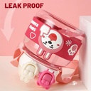 Gourde Enfant Rose 1000 ml Sans BPA – Motif Lapin & Ours