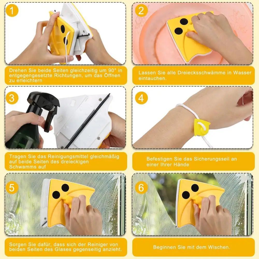 Brosse Magnétique à Double Face pour le Nettoyage des Fenêtres