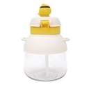Gourde Enfant Maternelle avec Paille – 670 ml – Blanche & Jaune