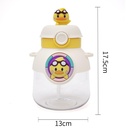 Gourde Enfant Maternelle avec Paille – 670 ml – Blanche & Jaune