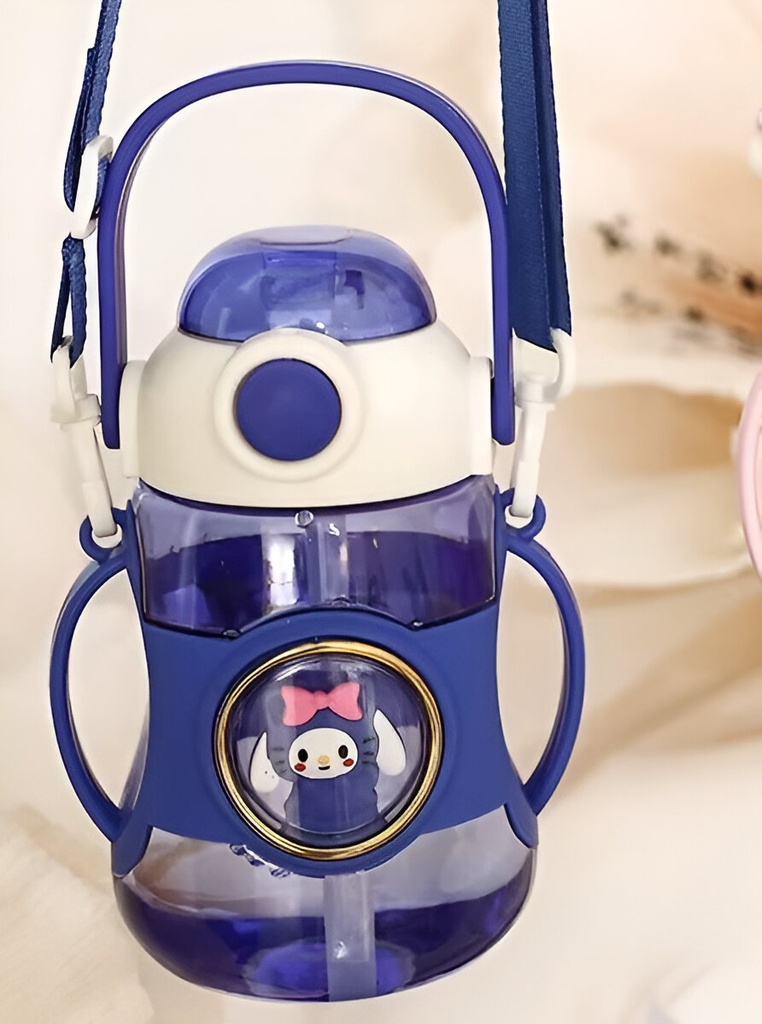 Gourde Enfant Bleue Avec Paille Intégrée – 700 ml