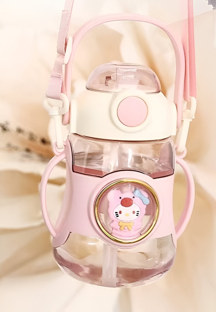 Gourde Enfant Rose Avec Paille Intégrée – 700 ml
