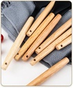 Ensemble de Louches et couteaux et planche avec support-Gris