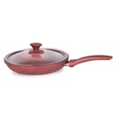 Hascevher Batterie de cuisine Granite 17 pièces-Rouge