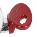 OUBOURSINA Couscoussier Aluminium 6 L 22 Cm avec Poignée PVC-Rouge