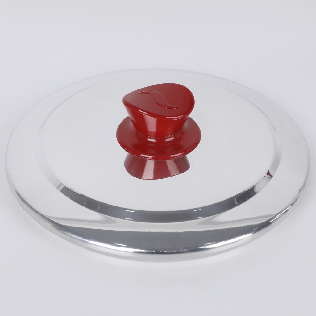 OUBOURSINA Couscoussier Aluminium 6 L 22 Cm avec Poignée PVC-Rouge
