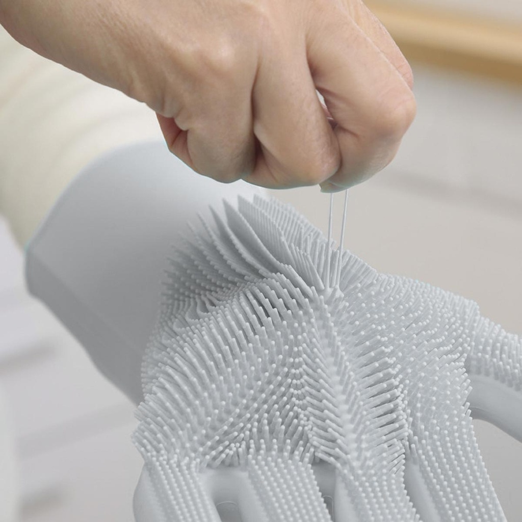 Paire Gants  de Lavage réutilisables en Silicone 