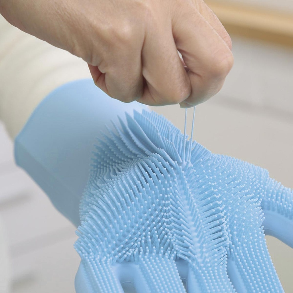Paire Gants  de Lavage réutilisables en Silicone 