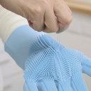 Paire Gants  de Lavage réutilisables en Silicone 