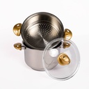 Service Inox Hascevher 18 pièces Doré