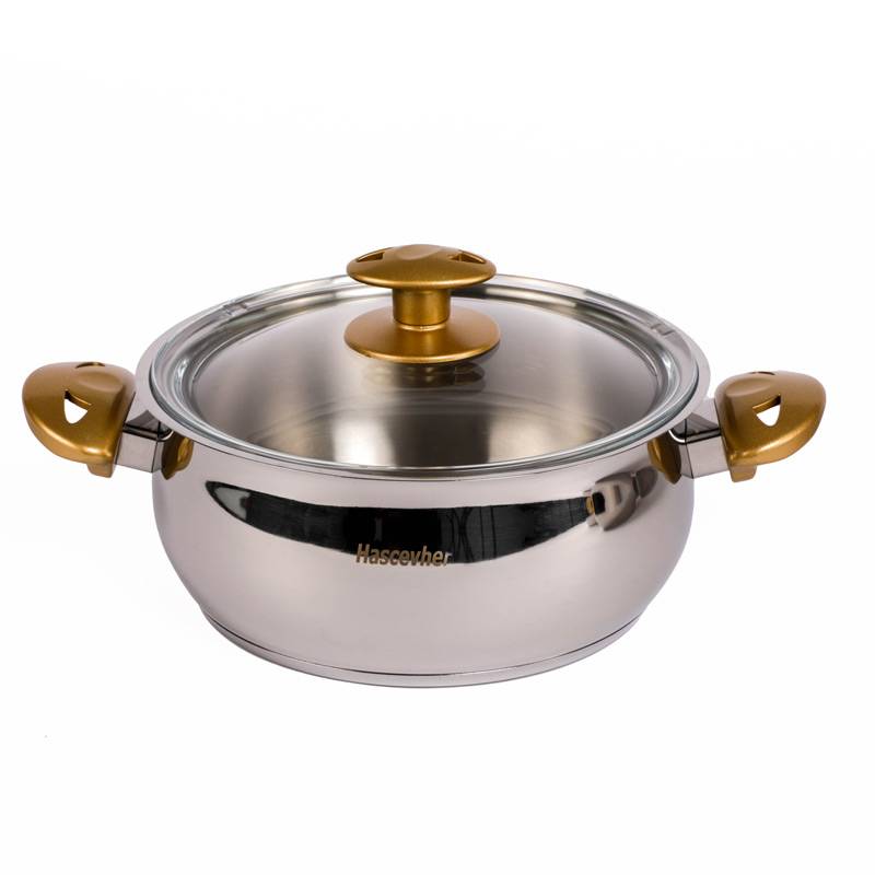 Service Inox Hascevher 18 pièces Doré