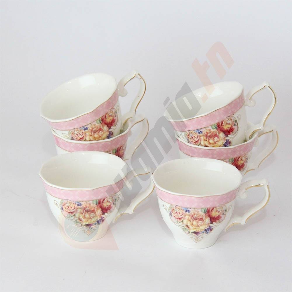 Service café en porcelaine 9 pièces pour 6 personne-0