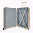 Série de 3 Valises en PP Incassable FENIX Beige Roues Amovibles 360°