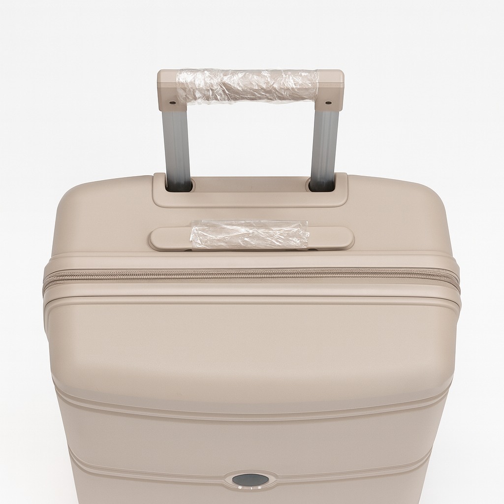 Série de 3 Valises en PP Incassable FENIX Beige Roues Amovibles 360°