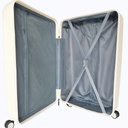 Série de 3 Valises en PP Incassable FENIX Blanc Ivoire