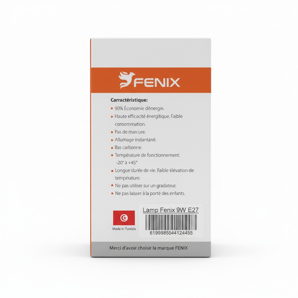 Lot de 5 Lampes Economiques E27 9W – Fenix