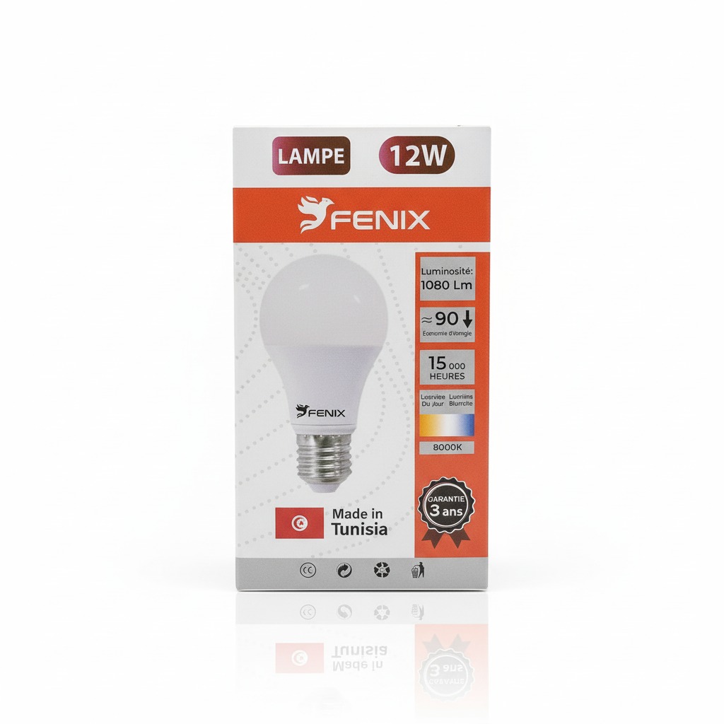 Lot de 5 Lampes Economiques E27 12W – Fenix