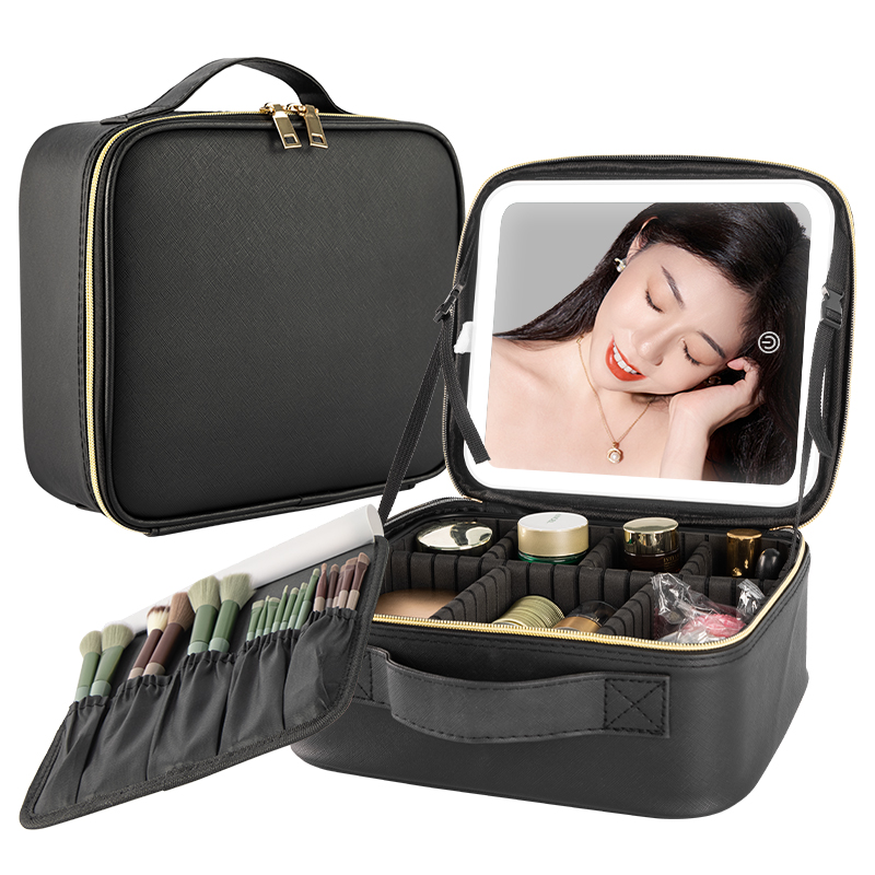 Organisateur De Maquillage Multifonctionnel Avec Miroir LED