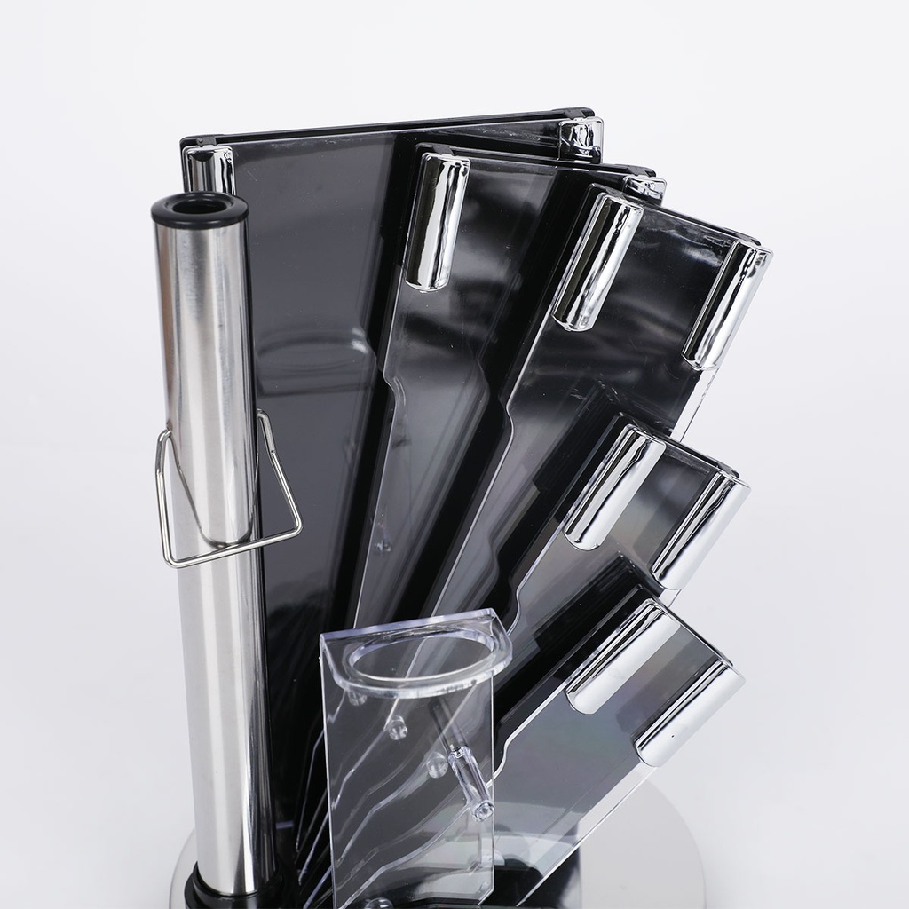 Ensemble De Couteaux De Cuisine Avec Support 8 Pièces-Noir