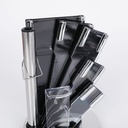 Ensemble De Couteaux De Cuisine Avec Support 8 Pièces-Noir