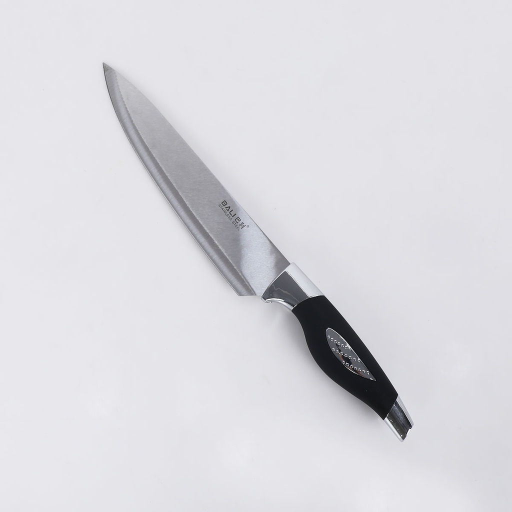 Ensemble De Couteaux De Cuisine Avec Support 8 Pièces-Noir