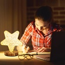 Lampe de Table Rechargeable Forme Étoile – Style Diamant Avec Tactile