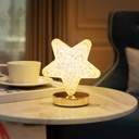 Lampe de Table Rechargeable Forme Étoile – Style Diamant Avec Tactile