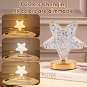 Lampe de Table Rechargeable Forme Étoile – Style Diamant Avec Tactile