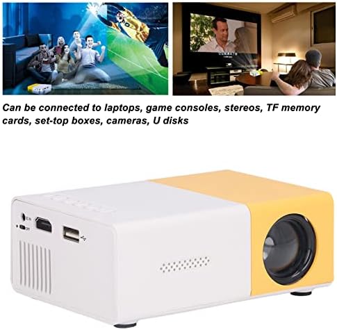 Mini Projecteur Portable LED – Vidéo Projecteur 1080P Support, Écran 24-60 Pouces 