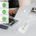 Multiprise  Avec 3 Prises AC, 4 Ports USB-A & 1 Port USB-C