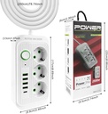 Multiprise  Avec 3 Prises AC, 4 Ports USB-A & 1 Port USB-C