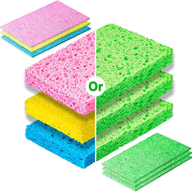 Pack de 5 Éponges Compressées Réutilisables En Cellulose – Couleurs Aléatoires