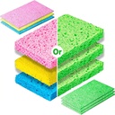 Pack de 5 Éponges Compressées Réutilisables En Cellulose – Couleurs Aléatoires