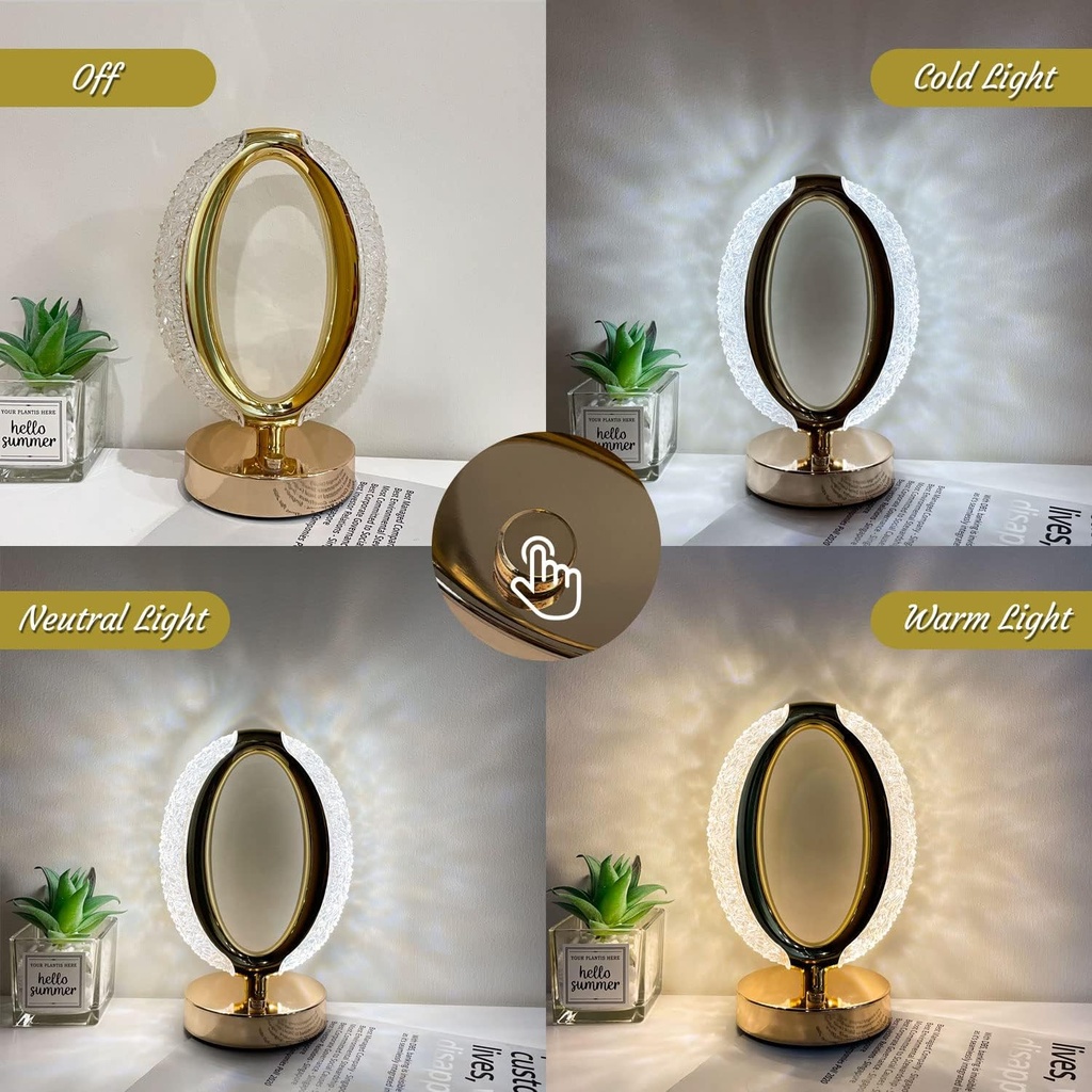 Lampe de Table Rechargeable Moderne – Style Diamant Avec Tactile