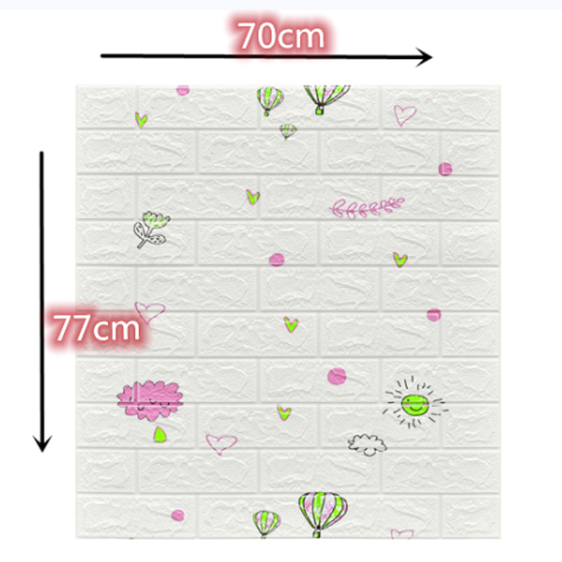 Panneau Mural Adhésif Anti-Humidité 3D 77*70 Cm Ballon