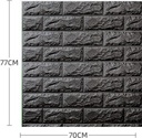 Pack de 10 Panneaux Muraux Adhésifs Noirs Anti-Humidité 3D 77x70 cm