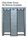 Armoire de Rangement Multifonctionnelle Avec Housse en Tissu Gris  170 x 130 x 45 cm 10 Compartiments