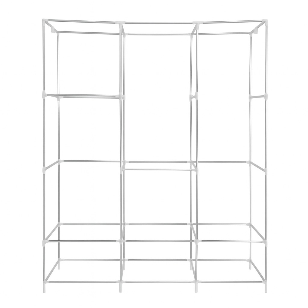 Armoire de Rangement Multifonctionnelle Avec Housse En Tissu Marron 170 x 130 x 45 cm 10 Compartiments