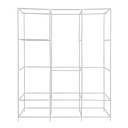Armoire de Rangement Multifonctionnelle Avec Housse En Tissu Marron 170 x 130 x 45 cm 10 Compartiments