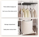Armoire de Rangement Multifonctionnelle Avec Housse En Tissu Marron 170 x 130 x 45 cm 10 Compartiments