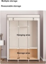 Armoire de Rangement Multifonctionnelle avec Housse en Tissu Noir 170 x 130 x 45 cm 10 Compartiments
