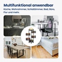 Étagère de Rangement Rotative Multifonctionnelle  En Noir à 5 Niveaux Avec 4 Roues Amovibles